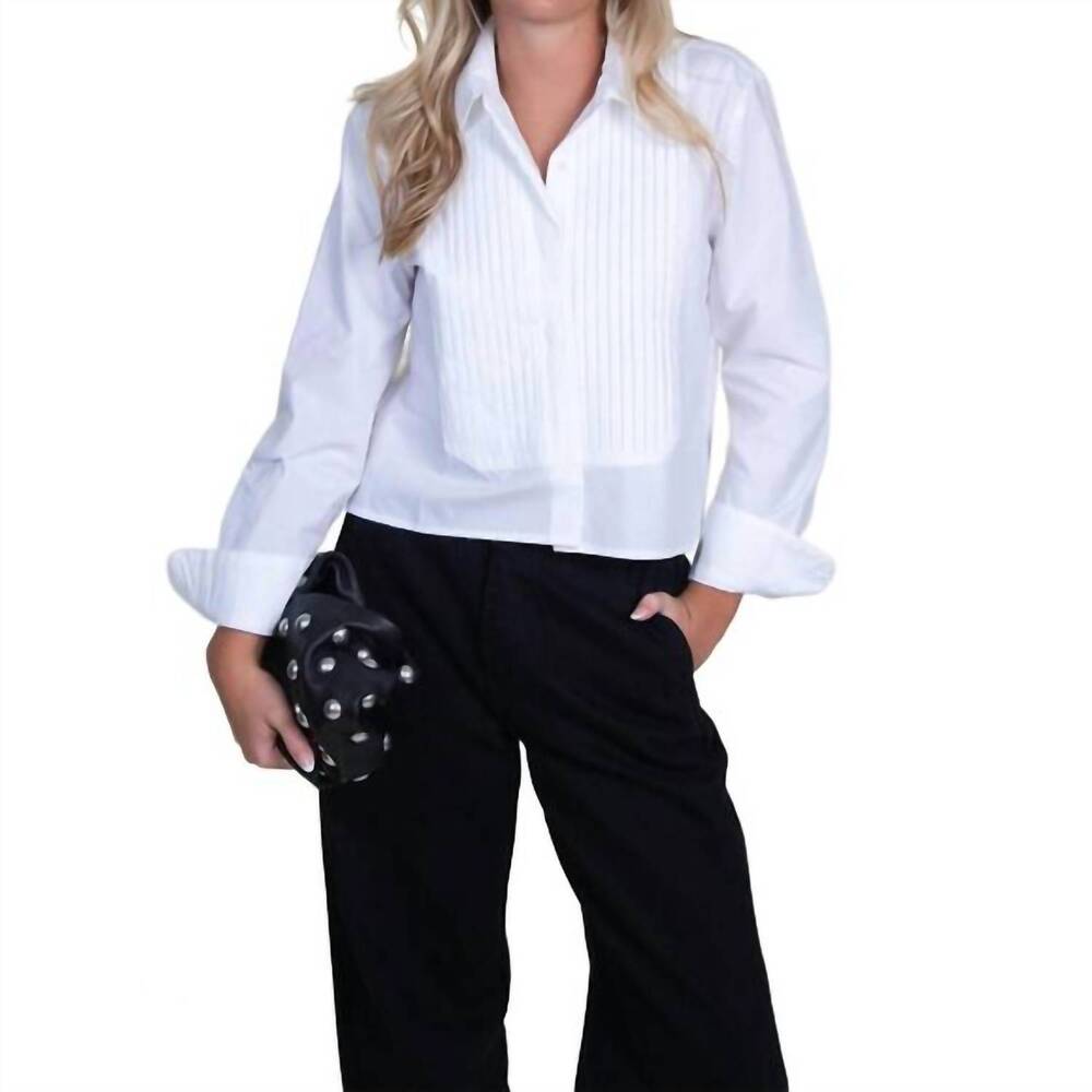 NEW CISSA the tuxedo shirt in optic white